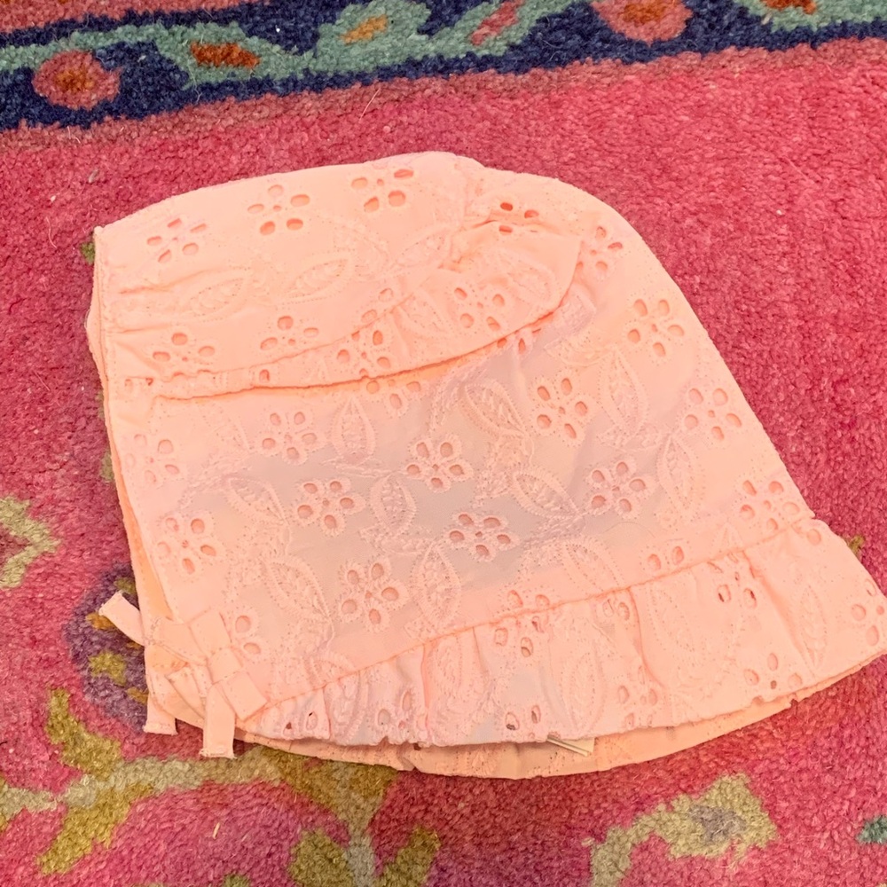 NWT JANIE AND JACK EYELET PINK HAT